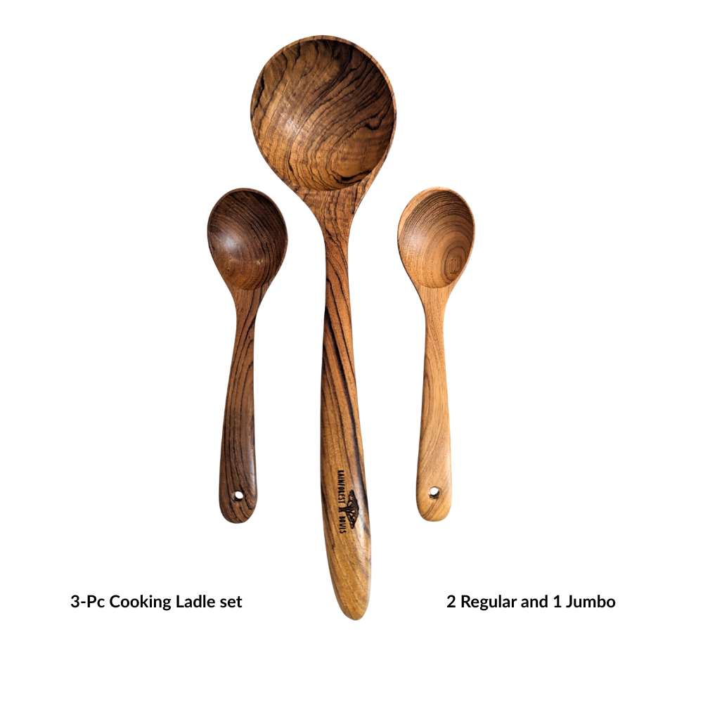 Teak Wood Soup Cooking Serving Ladles