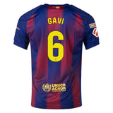 FC Barcelona 2025/26 Home Jersey Gavi #6 - Blue/Red