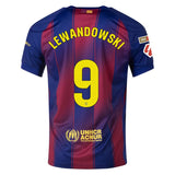FC Barcelona 2025/26 Home Jersey Lewandowski #9 - Blue/Red