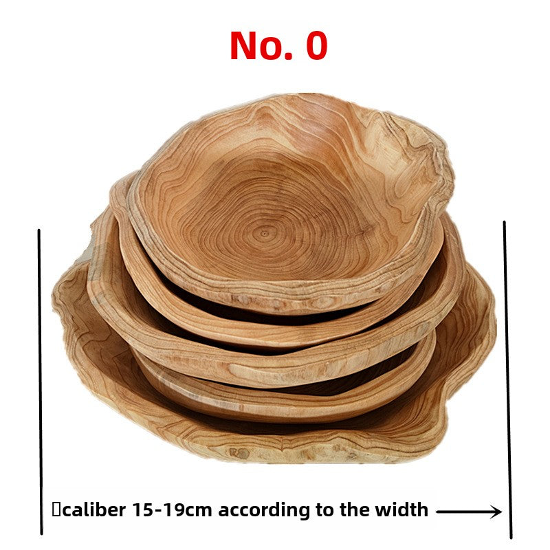 Handcrafted Irregular Wooden Fruit and Snack Tray