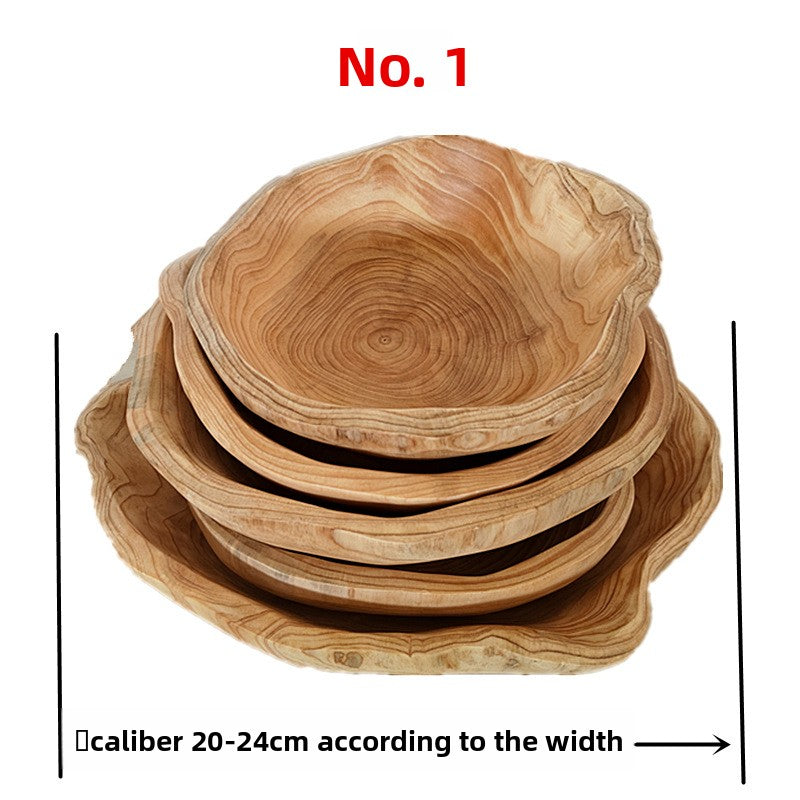 Handcrafted Irregular Wooden Fruit and Snack Tray