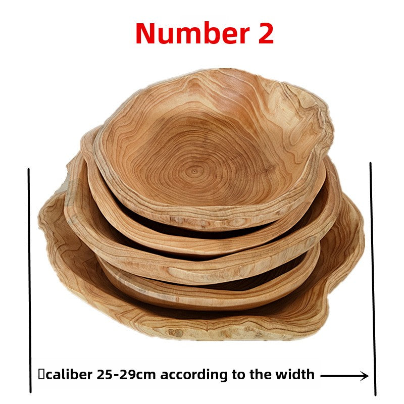 Handcrafted Irregular Wooden Fruit and Snack Tray
