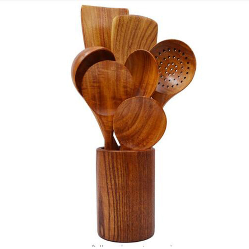 Wooden Kitchen Utensil Set – Natural Cooking Tools for Everyday Use