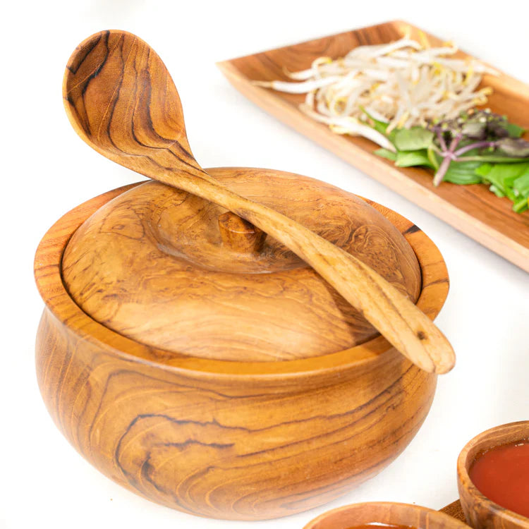 Teak Wood Soup Cooking Serving Ladles