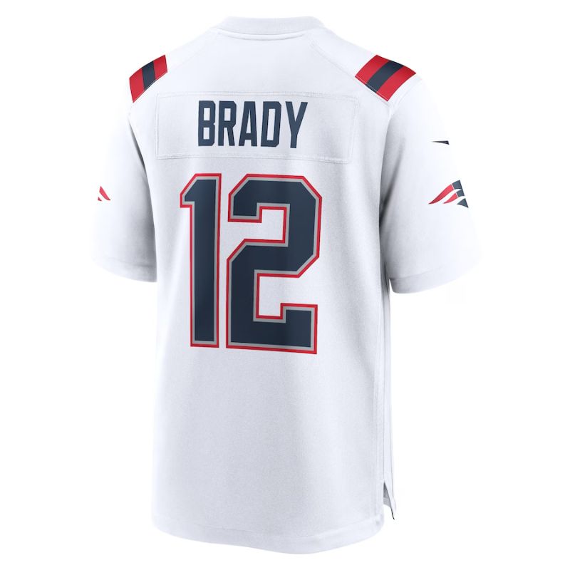 New England Patriots 24/25 White Tom Brady #12