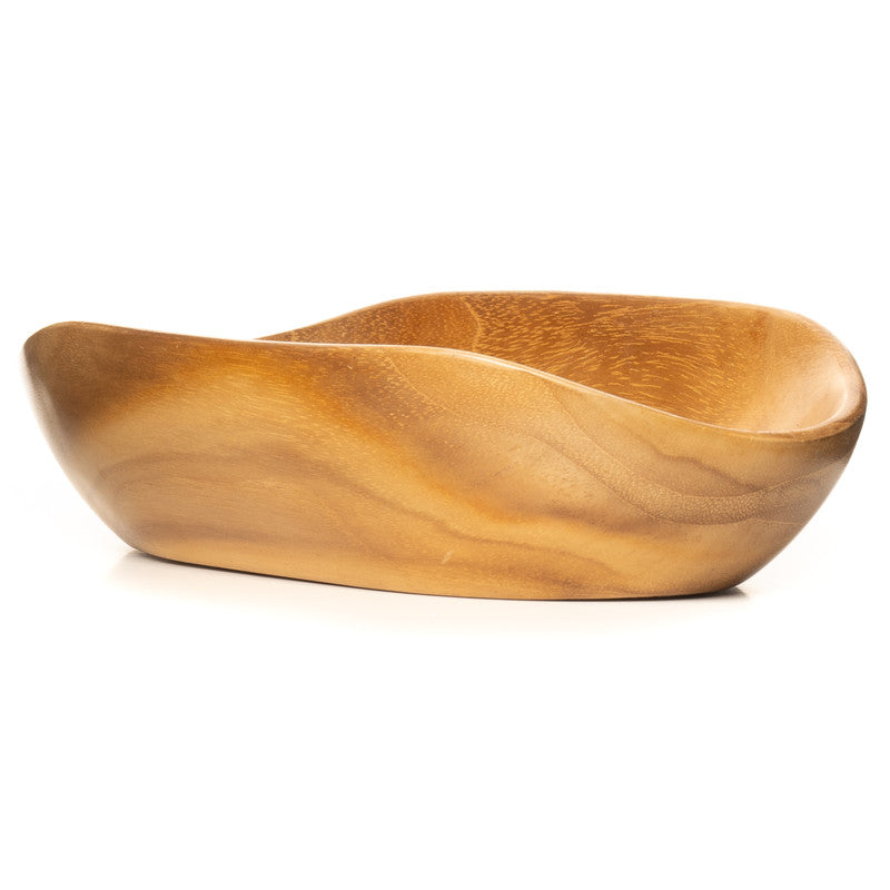 Oval Yakizara Teak Wood Appetizer Plate