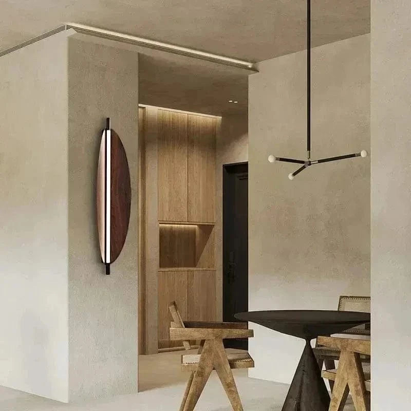 Postmodern Leaf Wall Light – LED Wood Grain Decorative Lamp for Home