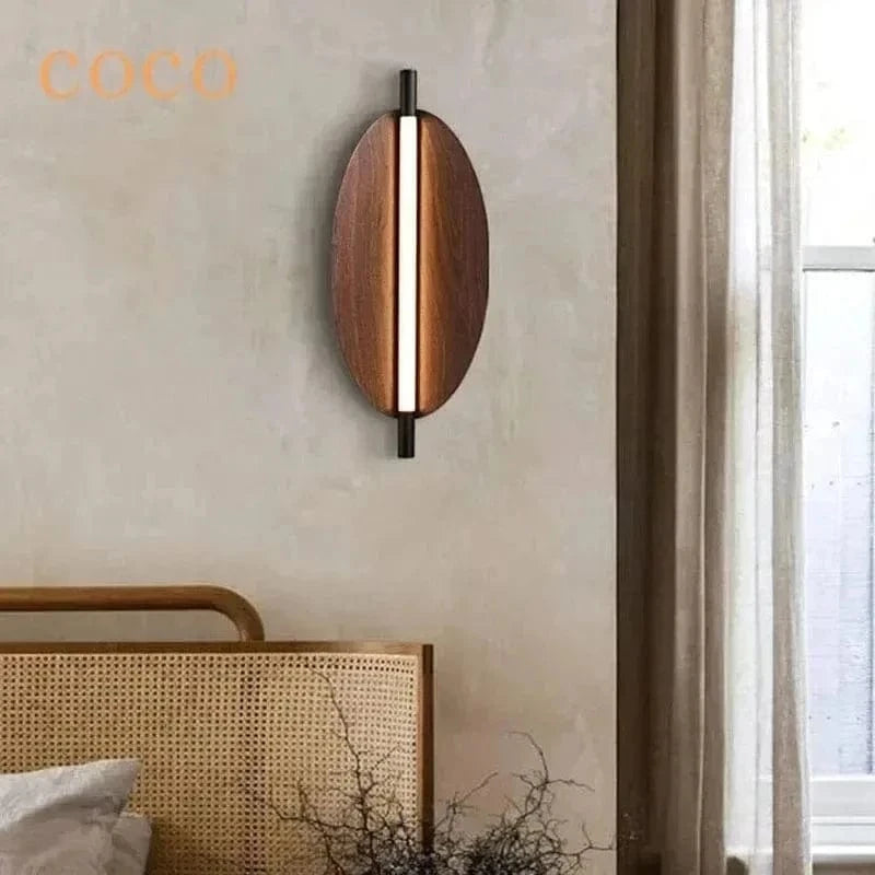 Postmodern Leaf Wall Light – LED Wood Grain Decorative Lamp for Home