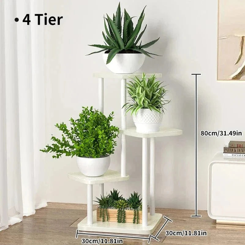 Wooden Plant Stand – 5/6/8-Tier Flower Shelf Rack for Pots & Garden Decor