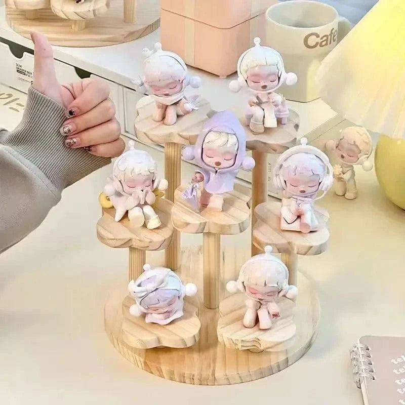 Wooden Display Riser Stand – 3-Tier Organizer Shelf for Figures & Decor