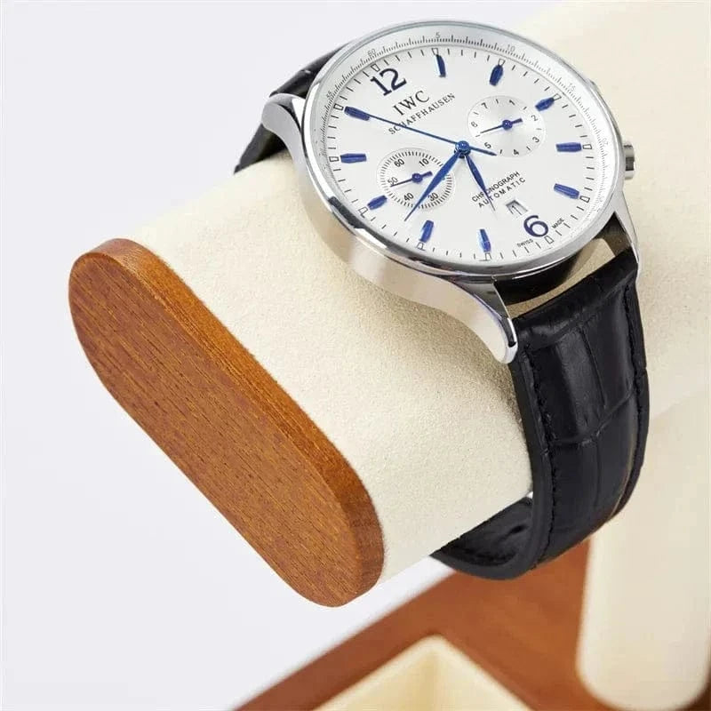 Solid Wood Watch Display Stand – T-Bar Jewelry Organizer for Men & Women