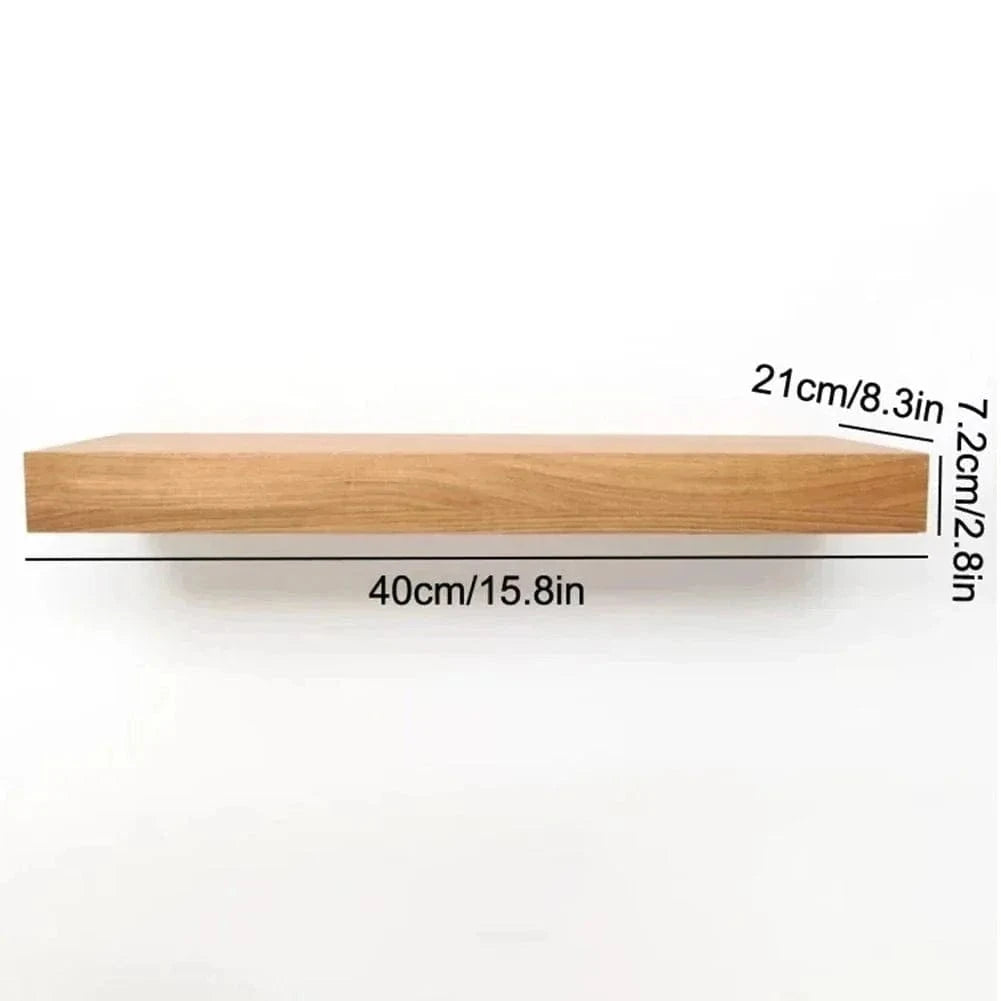 Wooden Wall Shelf with Hidden Compartment – Secret Storage Rack