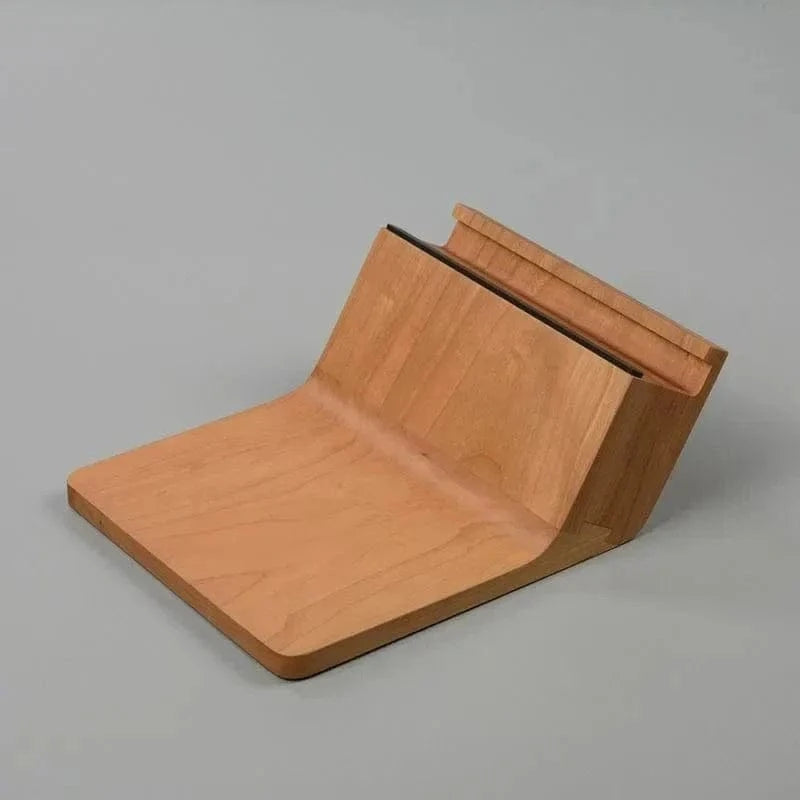 Wooden Laptop Stand – Ultra-Thin Monitor Riser with Heat Dissipation & Desktop Holder