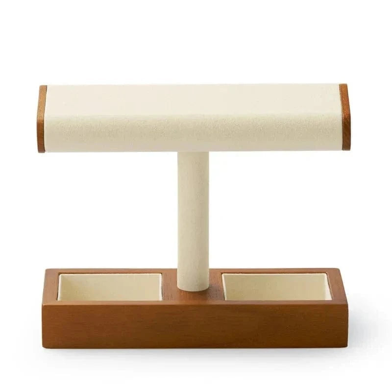Solid Wood Watch Display Stand – T-Bar Jewelry Organizer for Men & Women