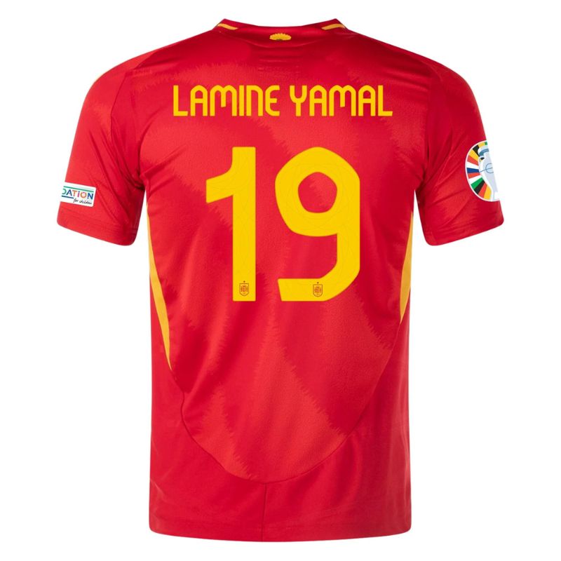 Spain 2024 Home Jersey Lamine Yamal #19