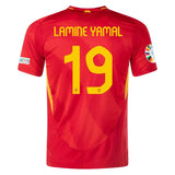 Spain 2024 Home Jersey Lamine Yamal #19
