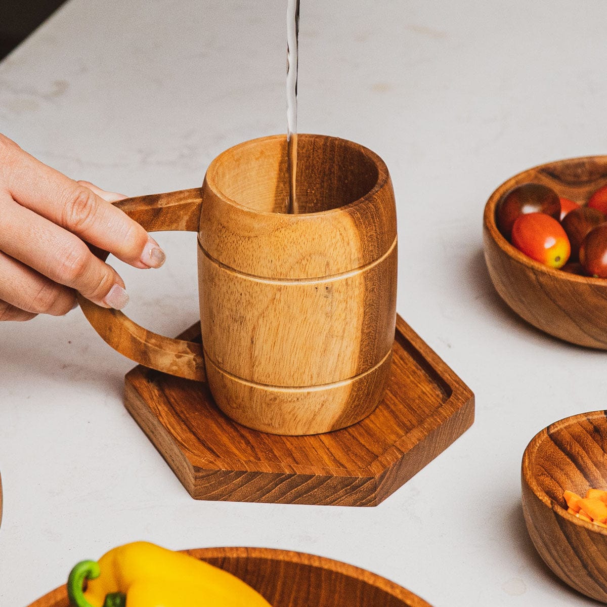 Teak Wood Mug
