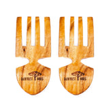 Acacia Wood Salad Serving Hands - Pair