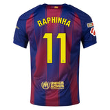 FC Barcelona 2025/26 Home Jersey Raphinha #11 - Blue/Red